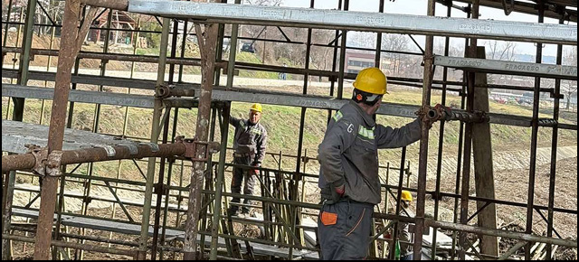 Radovi na sanaciji drumsko pesackog mosta u Kragujevcu 1A