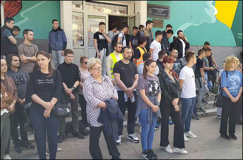 Podrška studentima koji su blokirali Akademiju strukovnih studija u Užicu 1 Foto Nenad Kovacevic 1 1