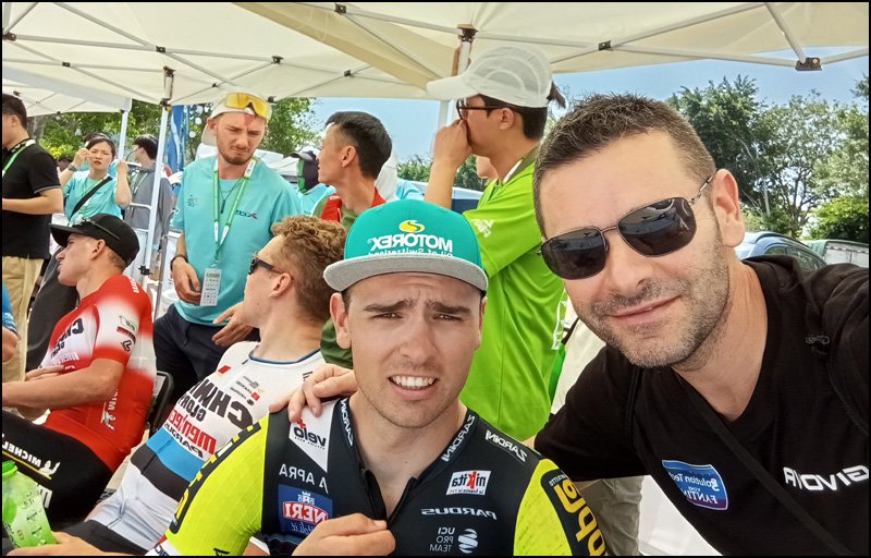 Čačanin na trci - Tour of Hainan 2 Pobednik druge etape Rajovic i ja