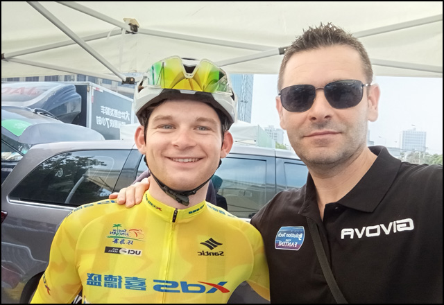 Čačanin na trci - Tour of Hainan 1 Pobednik trke Tsarenko i ja