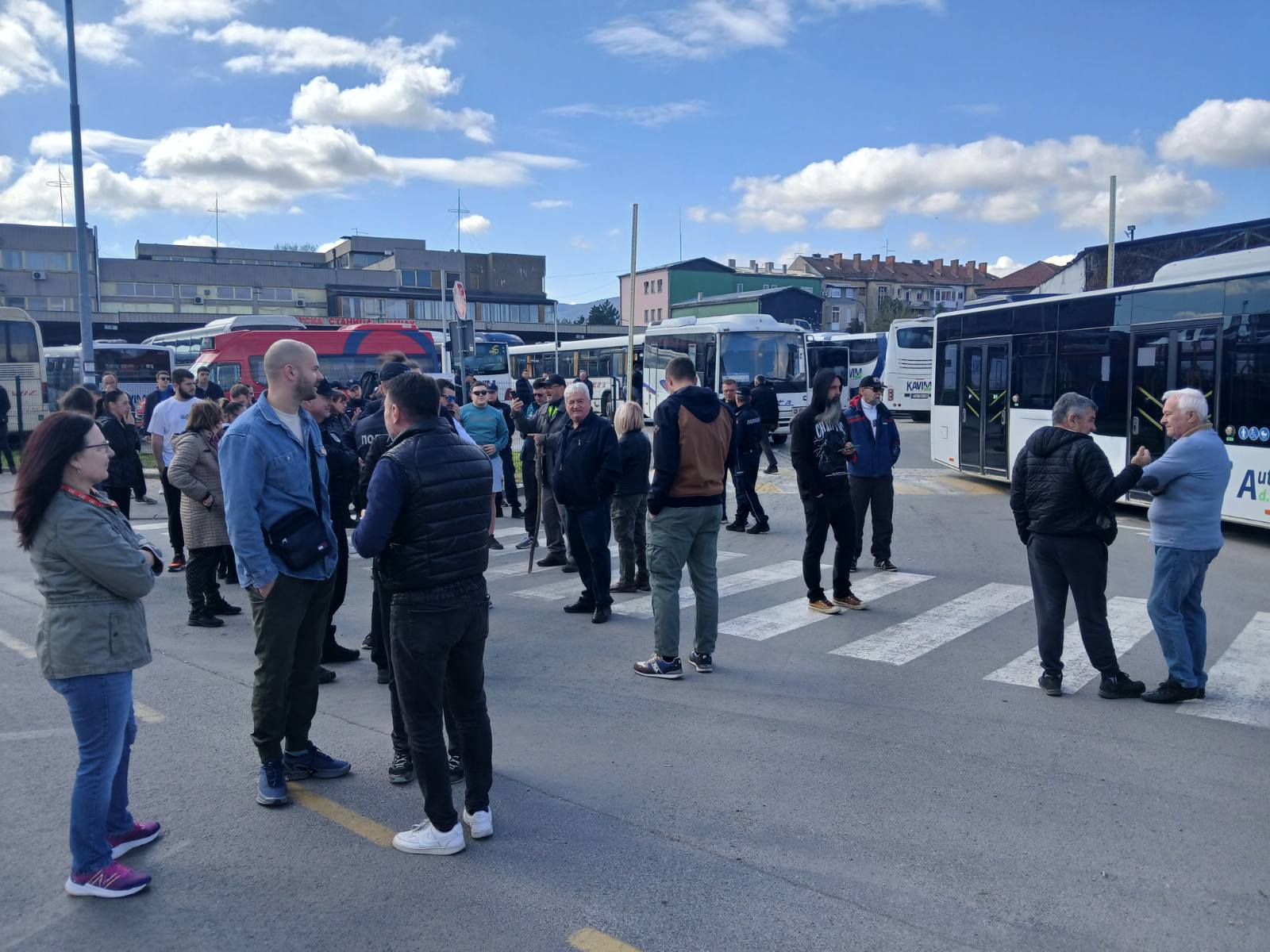 Blokada Autobuske stanice u Čačku 1 blokada stanice 1