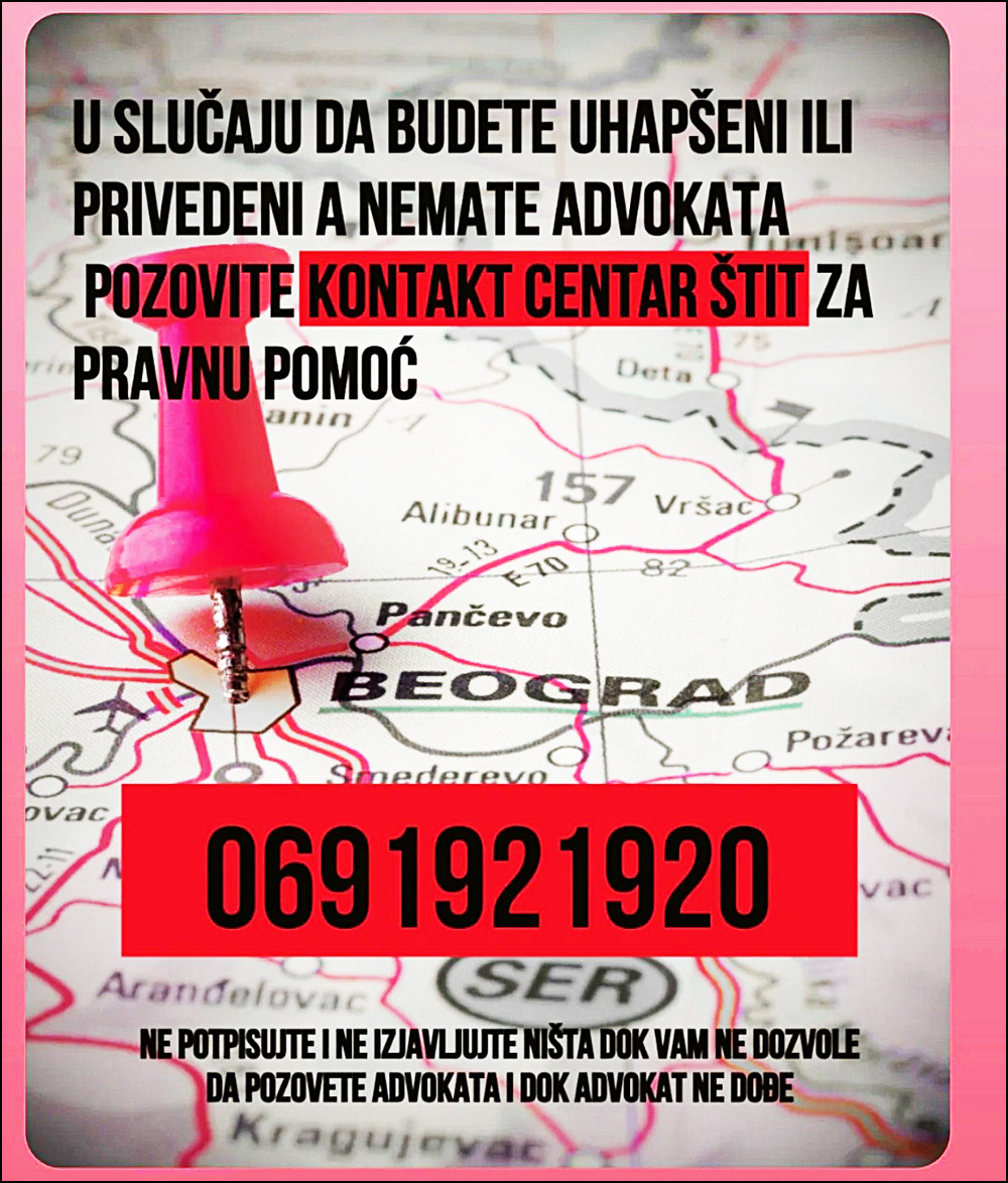 Savet učesnicima Vidovdanskog protesta: U slučaju da budete uhapšeni 1 8