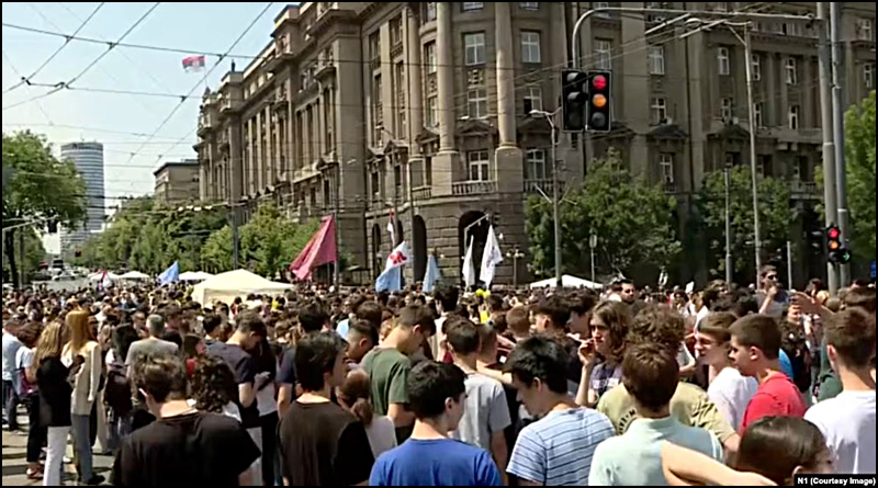N1 Protest ispred Vlade Srbije