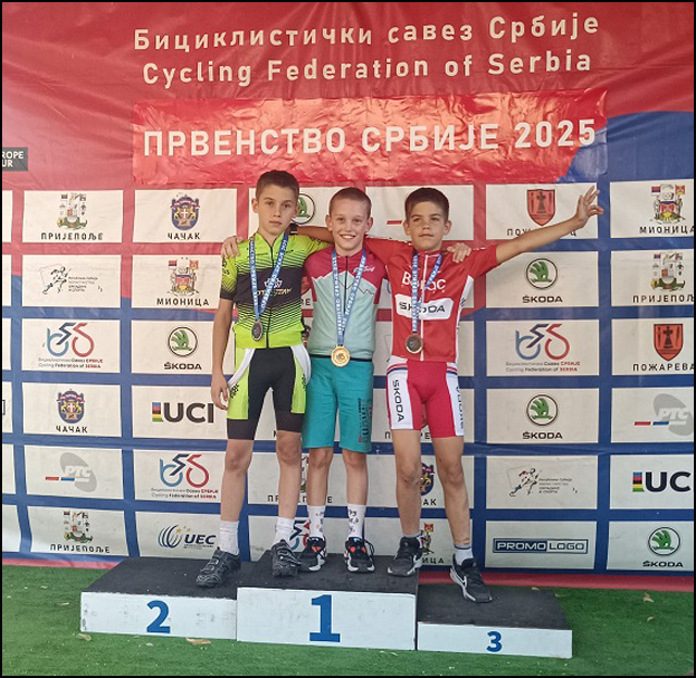Ognjen Djokanovic U9 treci na Prvenstvu Srbije u voznji na hronometar za 2025
