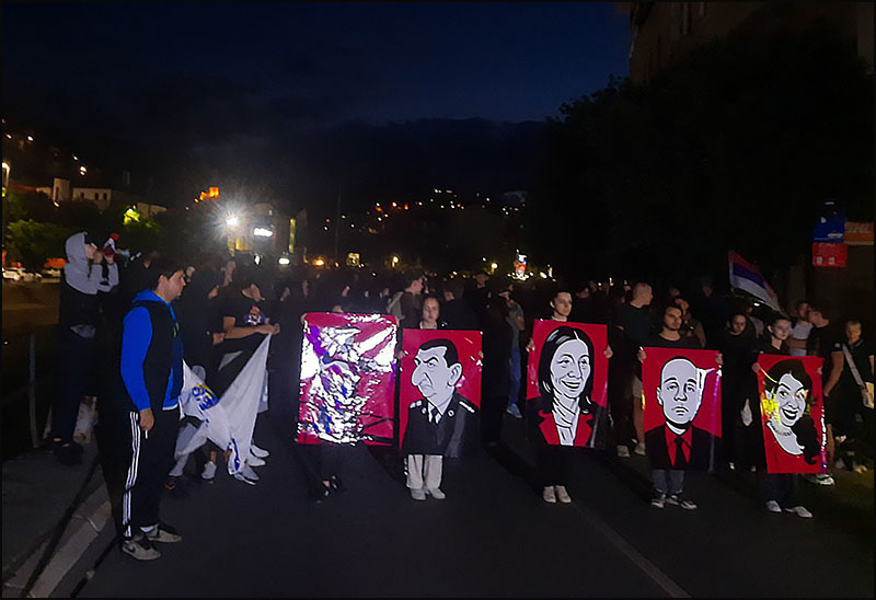 Sa protesta u Užicu zahtevano da se puste pritvoreni građani 2 Blokada Foto Privatna arhiva