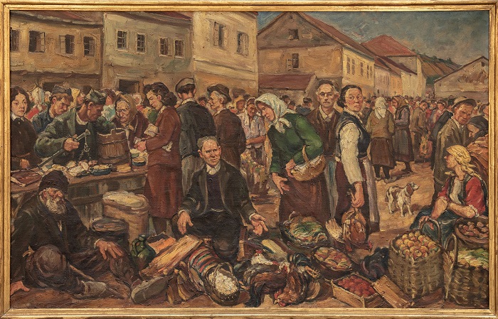 Dragoljub Vuksanovic Pijac u Titovom Uzicu Foto Narodni muzej Uzice