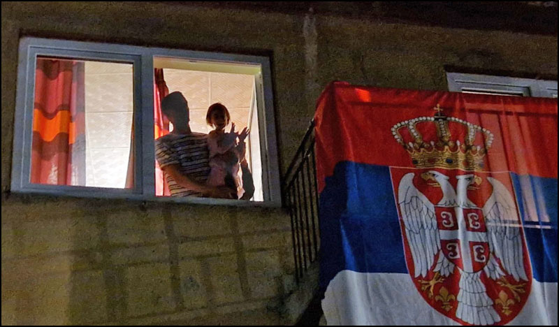 Marko Krejovic pozdravlja demonstrante Foto Privatna arhiva