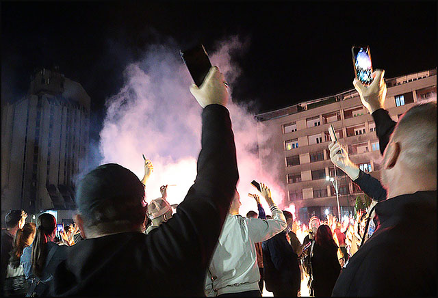 Okupljanje na Tgu partizana Foto Privatna arhiva