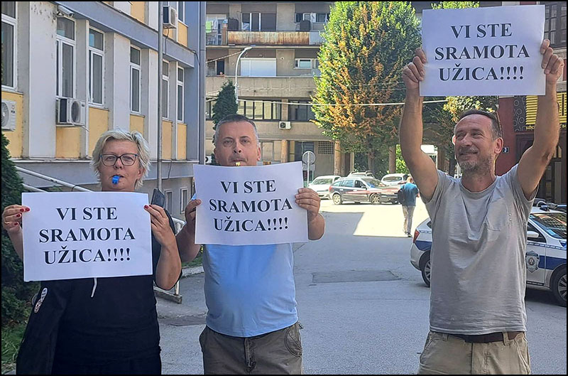 Poruka uzickoj policiji Foto Privatna arhiva