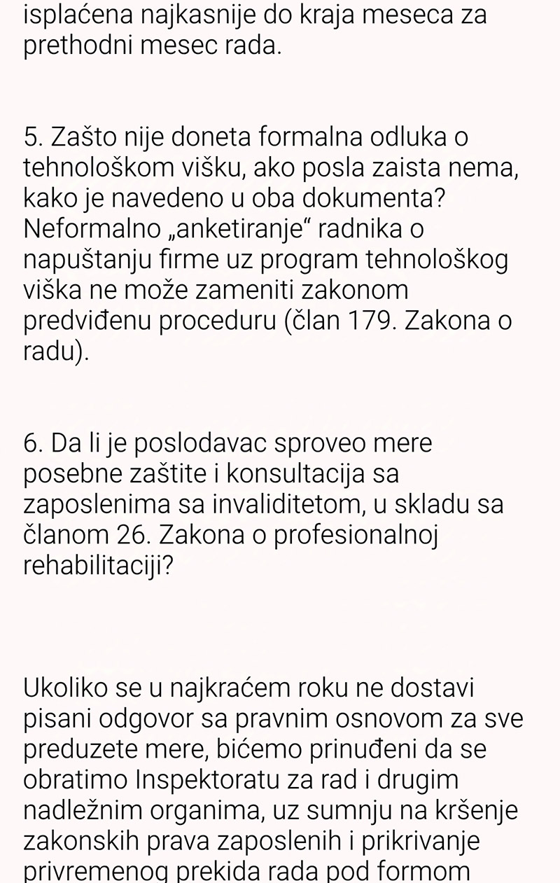 Nove dve nedelje za glad radnika iz Stila 5 gradonacelnik 2