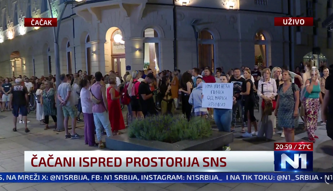 Hiljade Čačana u protestnoj šetnji večeras (FOTO, VIDEO) 4 protest ca 1