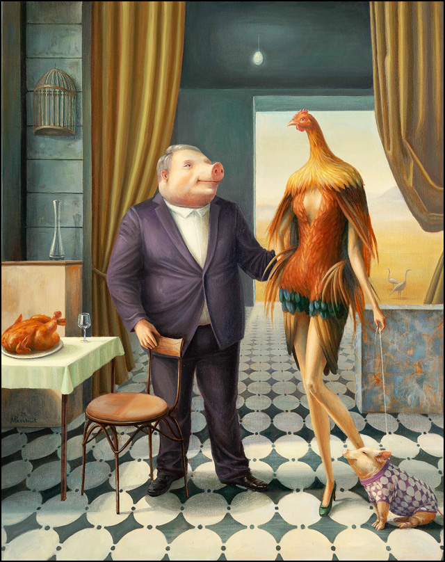 Marijana Rakicevic tricky games ulje na platnu 100x80cm 2025god