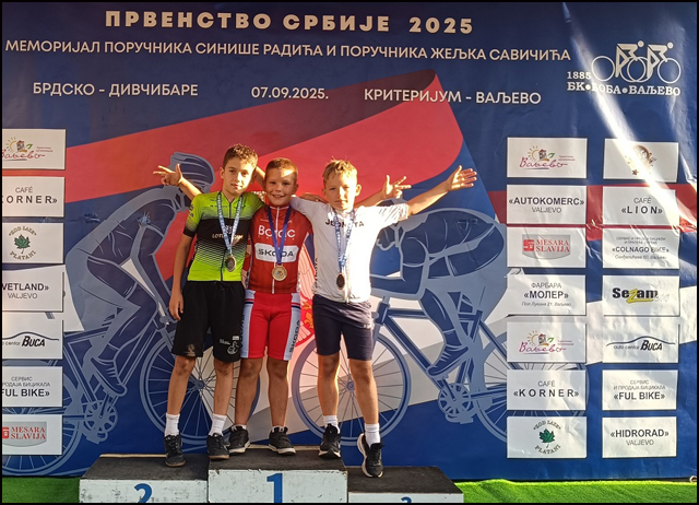 Sedam titula prvaka Srbije za bicikliste Borca 4 Nemanja Savic U11