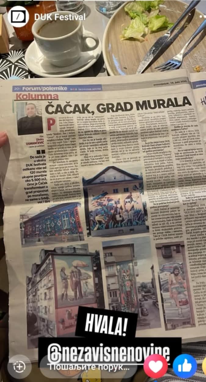 Nezavisne novine: ČAČAK, GRAD MURALA 4 duk