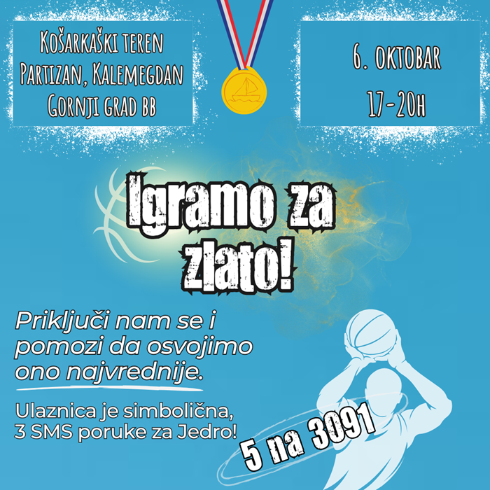 "Igramo za zlato!" Humanitarni spektakl na Kalemegdanu proširen 2 igramo