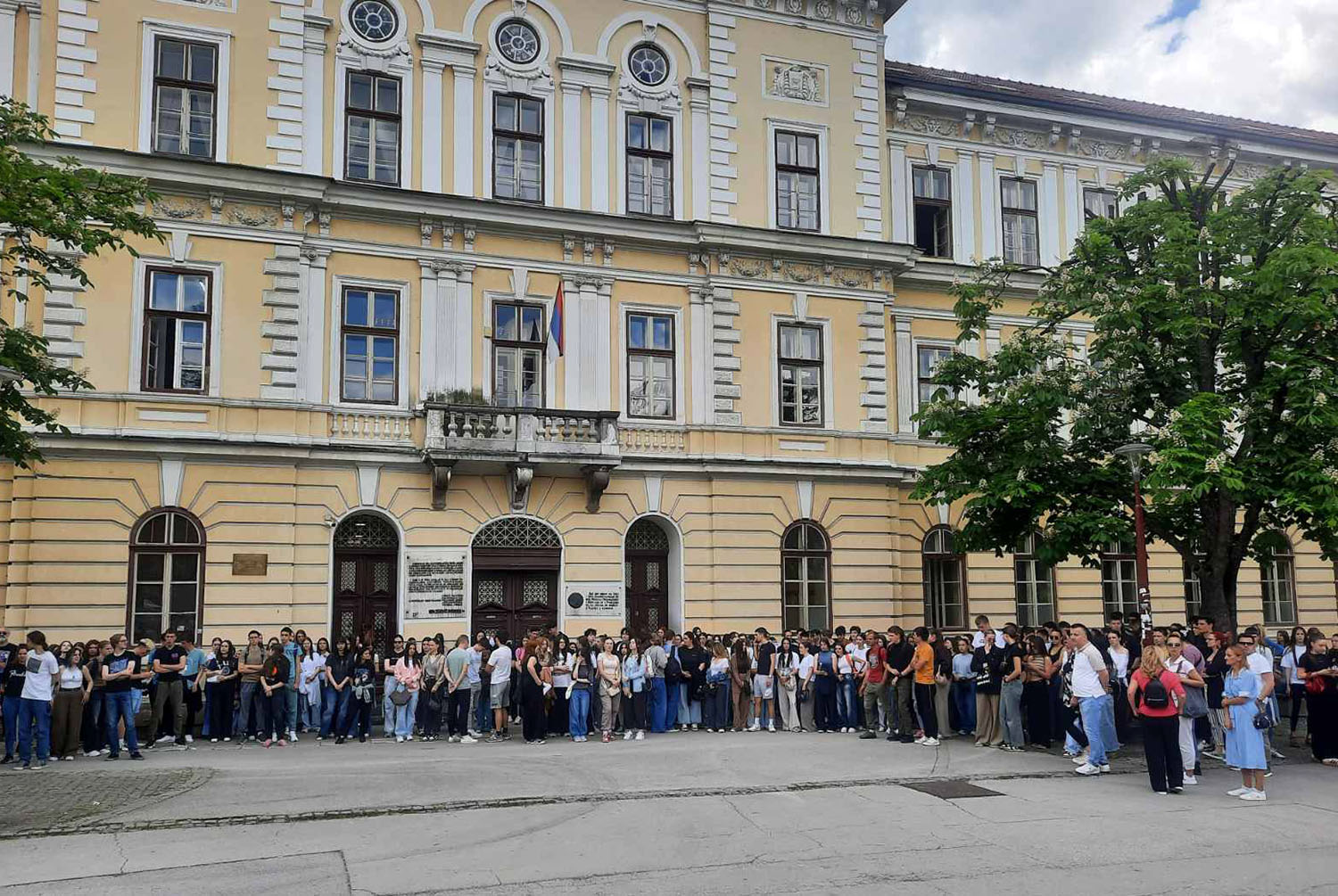 Raniji protest gimnazijalaca Foto Privatna arhiva
