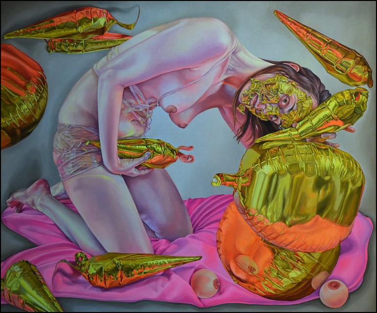 Izložba trećeg Bijenala fantastike u Modernoj galeriji Valjevo 5 Maja Obradovic Sedam zlatnih suza ulje na platnu 110 x 90 cm 2025 RGB