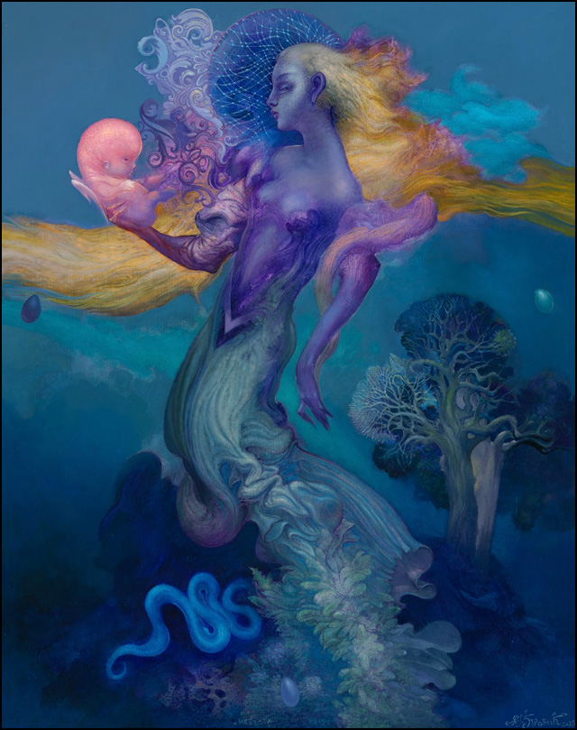 Izložba trećeg Bijenala fantastike u Modernoj galeriji Valjevo 9 Zeljko Djurovic nevesta 100x80cm ulje na platnu 2025god