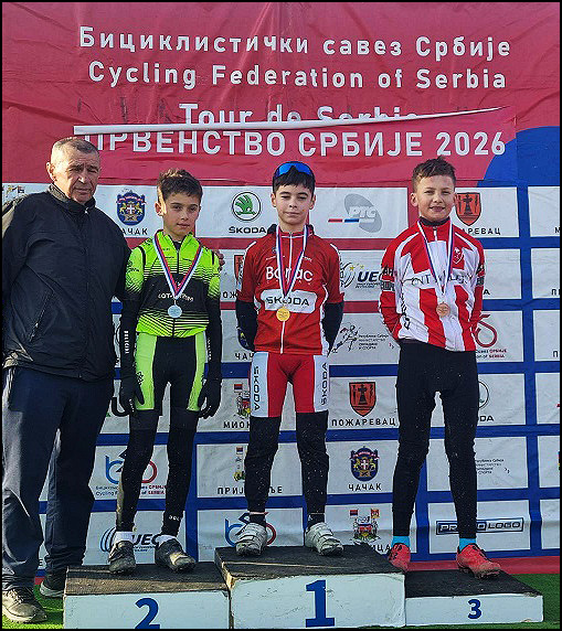 Prvenstvo Srbije u ciklo krosu 2026 U13 prvi David Dragovic