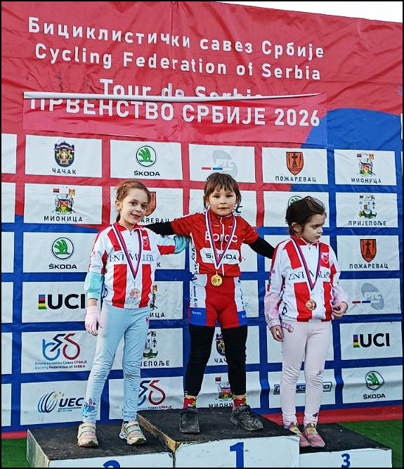 Prvenstvo Srbije u ciklo krosu 2026 U9 prva Sonja Savic
