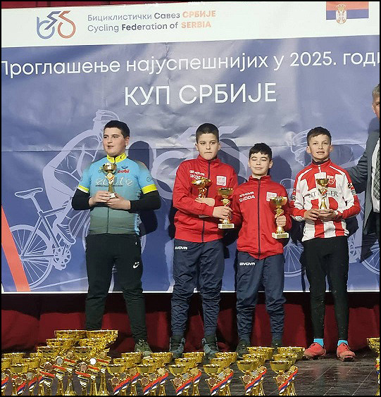 Prvolasirana ekipa i pojedinac u Kupu Srbije za 2025 U13 drum MTB David Dragovic