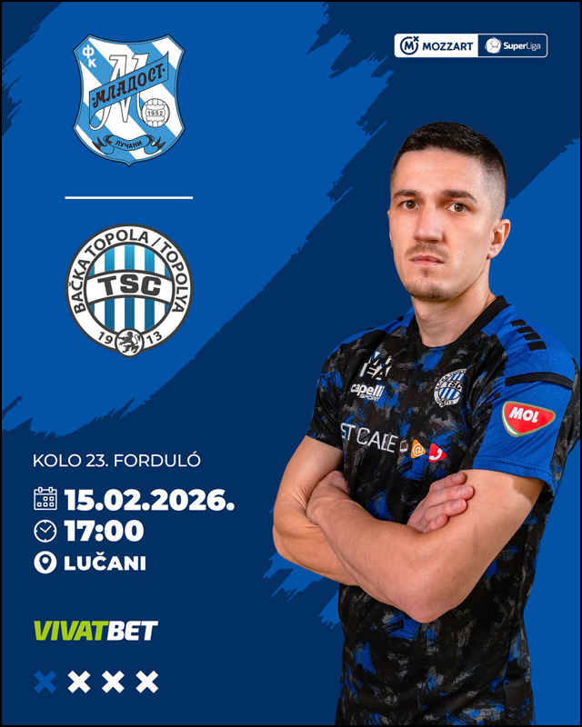 FK TSC gostuje ekipi Mladosti iz Lučana 2 Mladost TSC