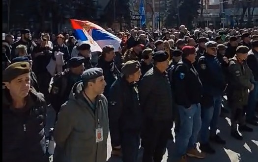 Protest podrške uhapšenim veteranima u Kraljevu 1 veterani 1
