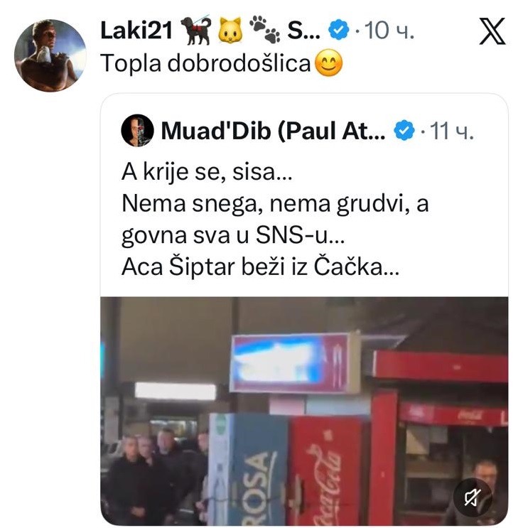 Društvene mreže o događajima u Čačku: Vučić se ušunjao uz podršku 500 policajaca 30 Mreze
