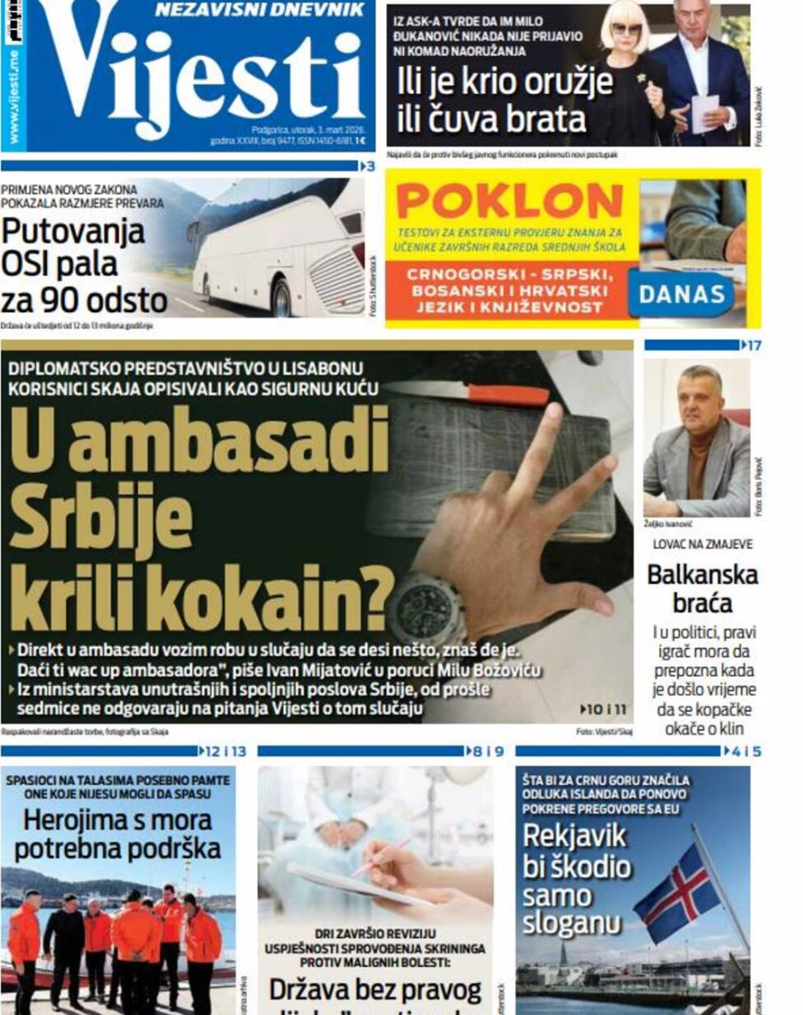 Mafija otela državu: Kokain skrivan u ambasadi Srbije u Lisabonu 1 vijesti