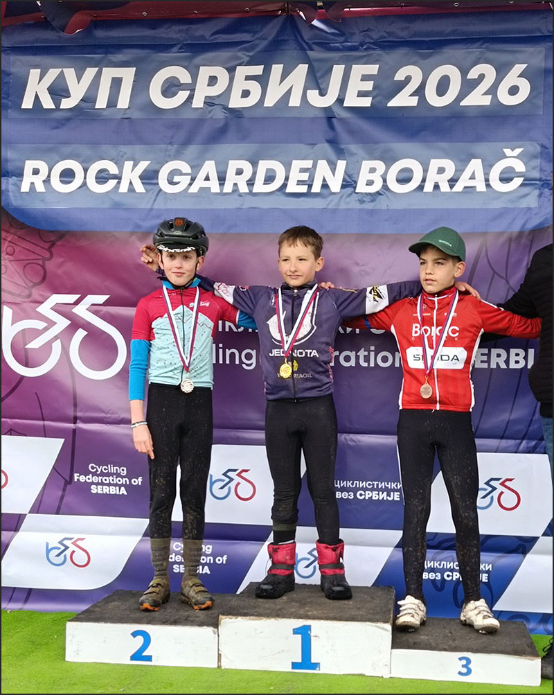 Ognjen Djokanovic U11 treci na MTB Kupu Srbije Borac 2026