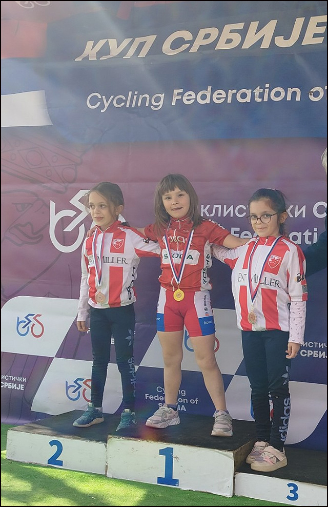 Nove pobede biciklista Borca 3 Sonja Savic U9 Kup Srbije Erdevik 2026
