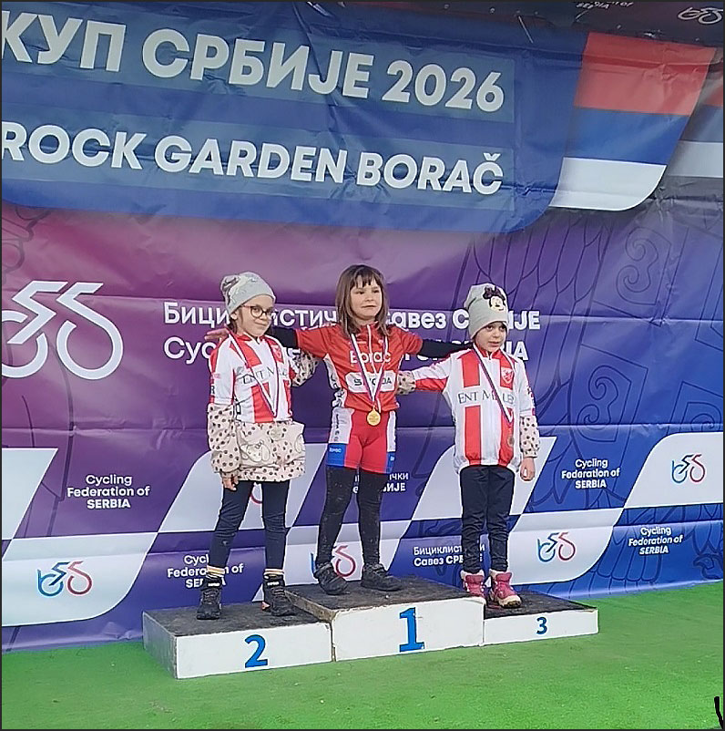 Sonja Savic U9 pobenik MTB Kupa Srbije Borac 2026