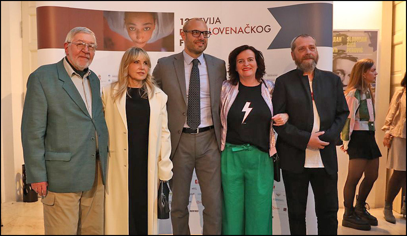 Počeli 12. Dani slovenačkog filma 6 Dragomir Zupanc Anica Dobra dr Slobodan Sesum Irena Herak Vladimir Sojat foto Ivan Zupanc