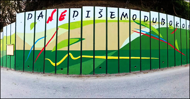 Uništen mural koji simboliše borbu građana Užica za zdravu životnu sredinu 1 Mural pre unistenja Foto Da ne disemo Duboko