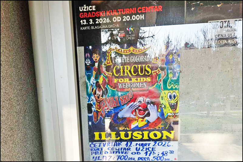 Plakat cirkus u GKC