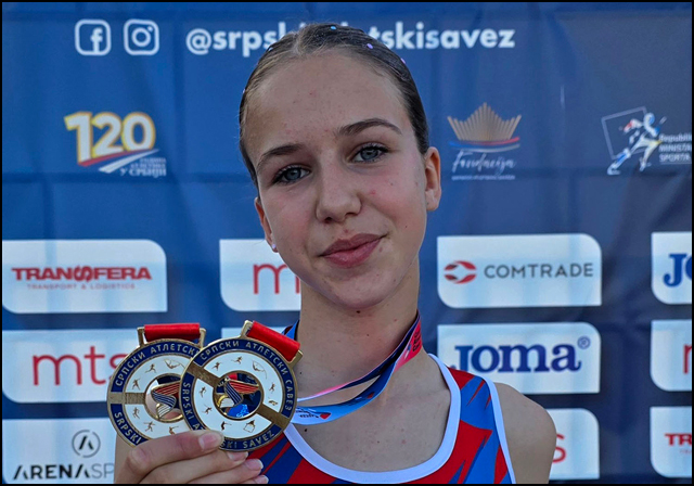 Dunja Vukajlović postala dvostruka šampionka Srbije 1 Dunja Vukajlovic Foto AK Mladost