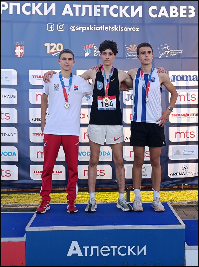 Atletičar iz Užica Mihailo Jakšić juniorski vicešampion Srbije 1 Foto Natasa Celikovic 1