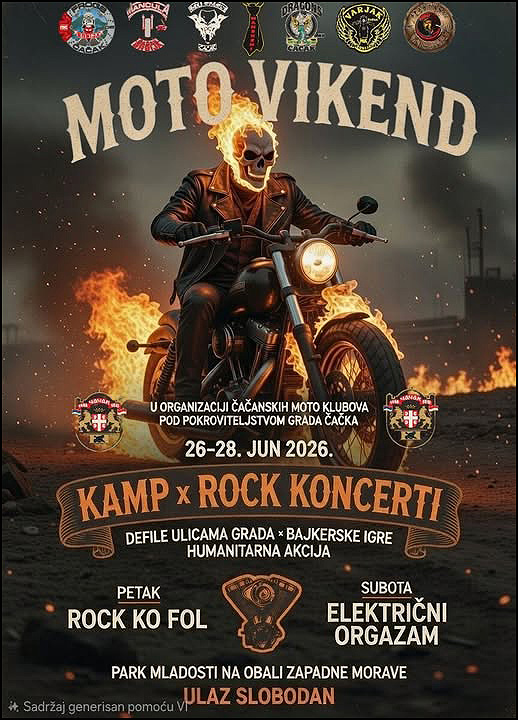 Moto vikend u Čačku 1 moto skup