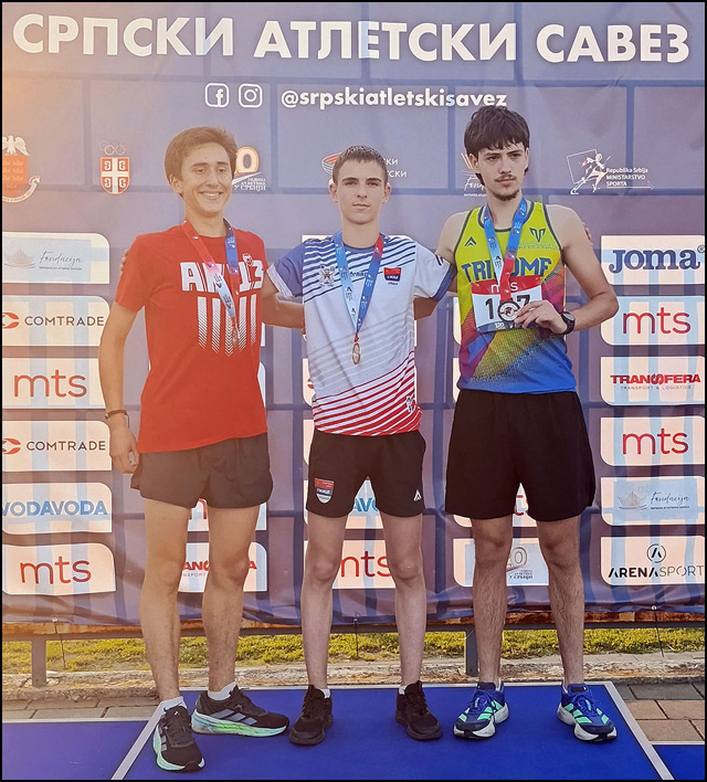 Mihailo Jaksic na pobednickom postolju Foto Natasa Celikovic