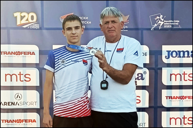 Mihailo Jaksic sa Trenerom Zeljkom Celikovicem Foto Natasa Celikovic