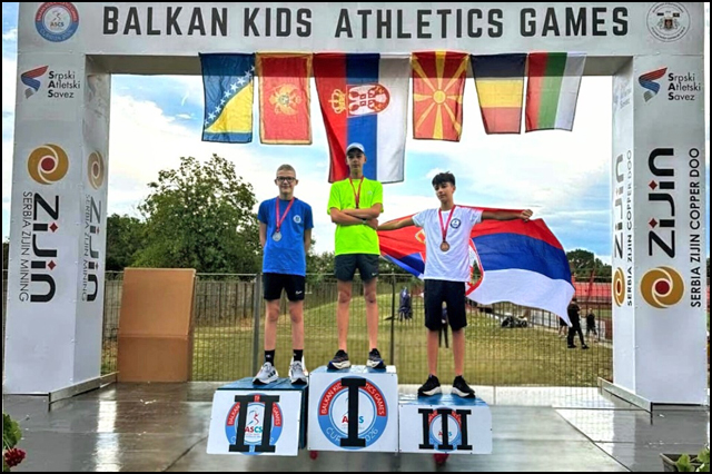Uspeh mladih atletičara „ČAAK“- a na prvim „BALKAN KIDS ATHLETICS GAMES“ 2 Milan Radovanovic 3. mesto u disciplini 800 metara