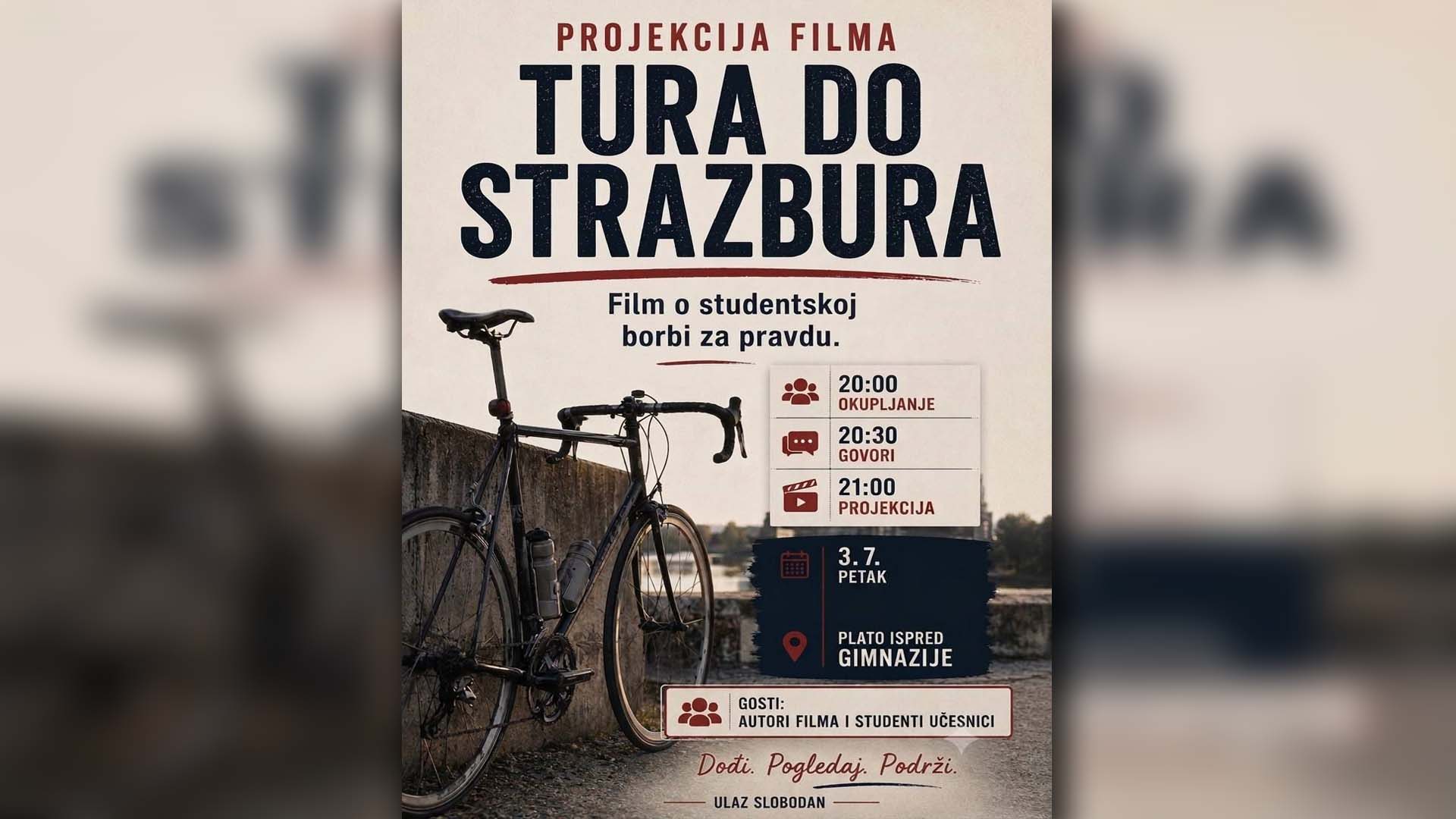projekcija filma tura do strazbura